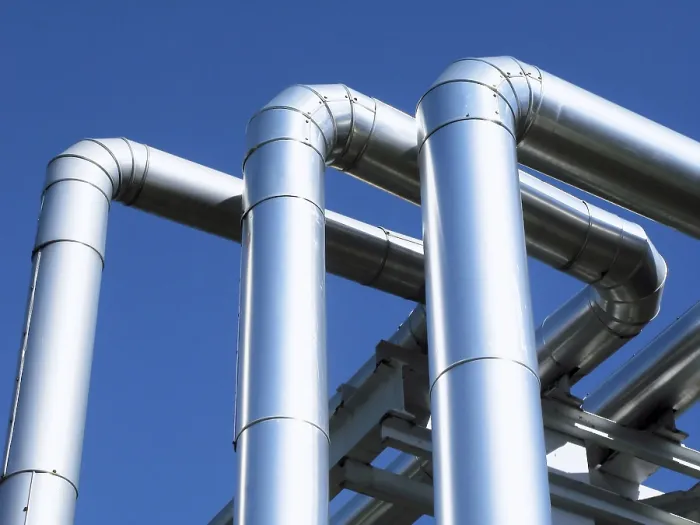 Gerahmter Druck : Metallische Pipeline Gerahmter Druck : Metallische Pipeline