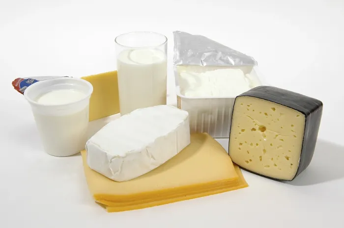 Gerahmter Druck : Milchprodukte Gerahmter Druck : Milchprodukte