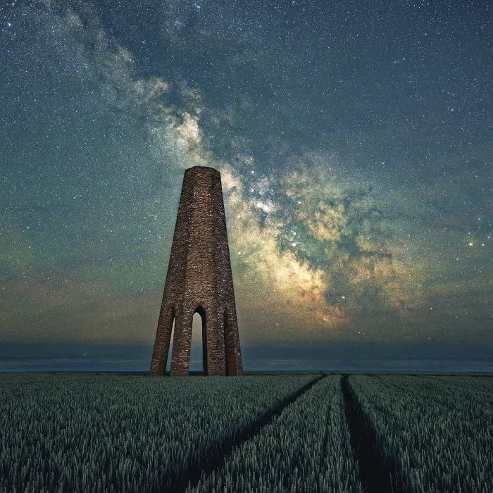 Gerahmter Druck : Milchstraße über The Daymark, Devon. Gerahmter Druck : Milchstraße über The Daymark, Devon.