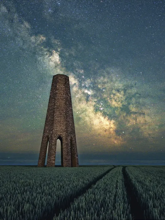 Gerahmter Druck : Milchstraße über The Daymark, Devon. Gerahmter Druck : Milchstraße über The Daymark, Devon.