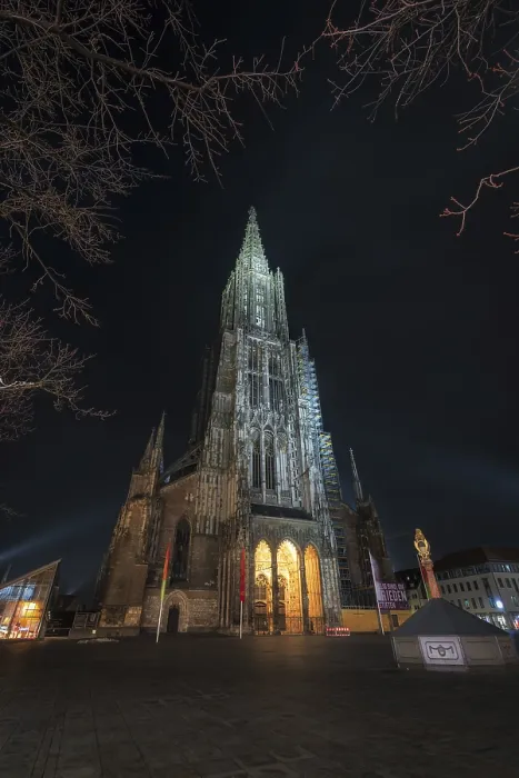 Gerahmter Druck : Minster in Ulm bei Nacht Gerahmter Druck : Minster in Ulm bei Nacht