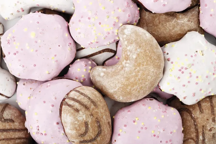 Gerahmter Druck : Mischung von Lebkuchenplätzchen Gerahmter Druck : Mischung von Lebkuchenplätzchen