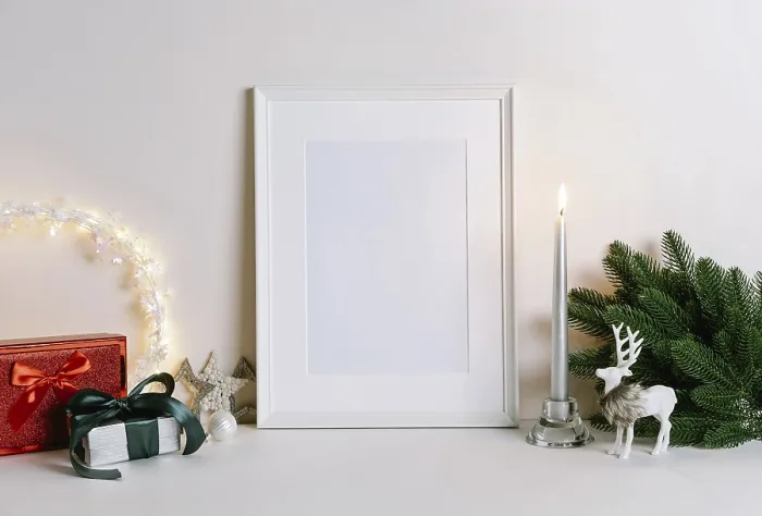 Gerahmter Druck : Weihnachtsdekoration in ein Frame einbauen. Gerahmter Druck : Weihnachtsdekoration in ein Frame einbauen.