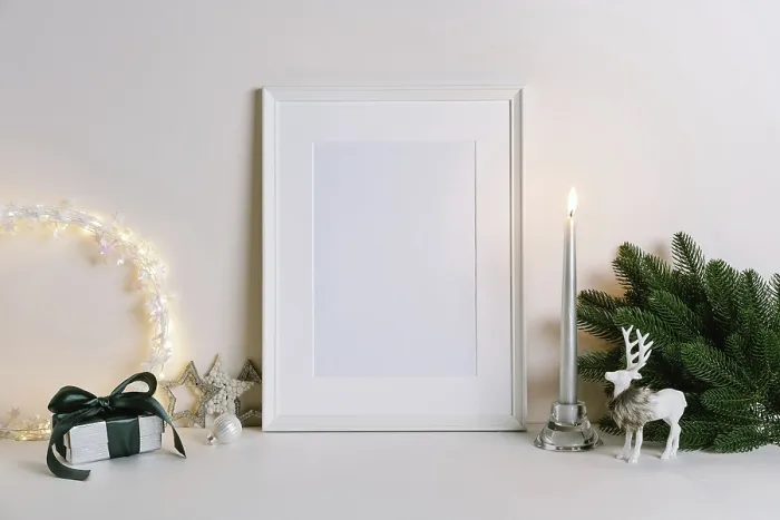 Gerahmter Druck : Weihnachtsdekoration in ein Frame einbauen. Gerahmter Druck : Weihnachtsdekoration in ein Frame einbauen.