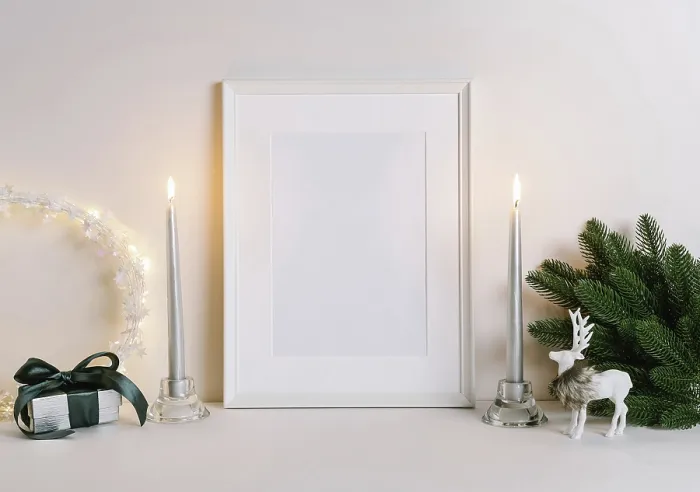 Gerahmter Druck : Weihnachtsdekoration in ein Frame einbauen. Gerahmter Druck : Weihnachtsdekoration in ein Frame einbauen.