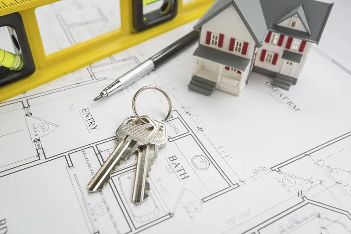 Gerahmter Druck : Modellhaus, Bauwerksniveau Gerahmter Druck : Modellhaus, Bauwerksniveau