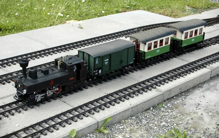 Gerahmter Druck : Modellbahn