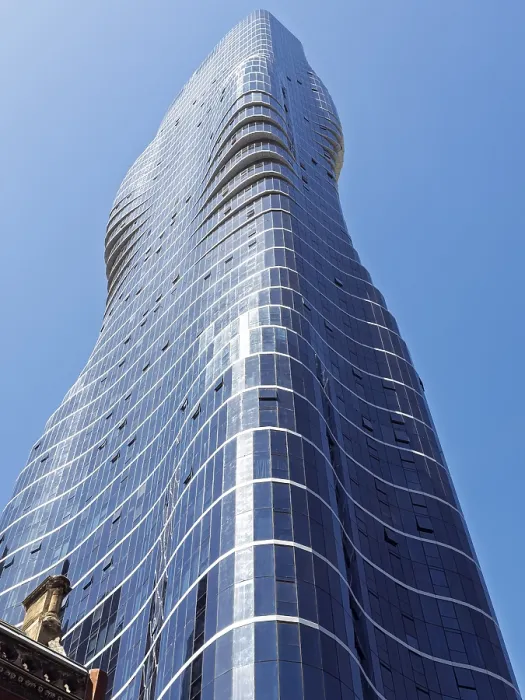 Gerahmter Druck : Ein moderner Wolkenkratzer in Melbourne. Gerahmter Druck : Ein moderner Wolkenkratzer in Melbourne.
