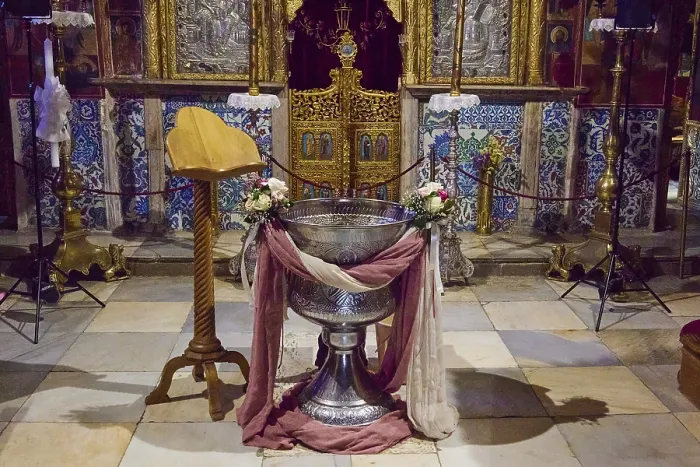 Gerahmter Druck : Kloster, Taufe, Moni Panachrantou