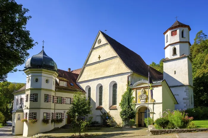 Gerahmter Druck : Ehemalige Klosterkirche, Urspring-Schule Gerahmter Druck : Ehemalige Klosterkirche, Urspring-Schule