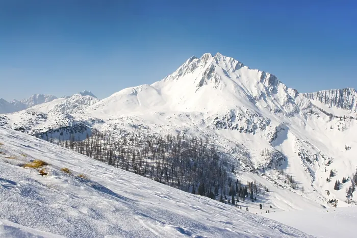 Gerahmter Druck : Bergspitze des Mondscheins im Winter. Gerahmter Druck : Bergspitze des Mondscheins im Winter.