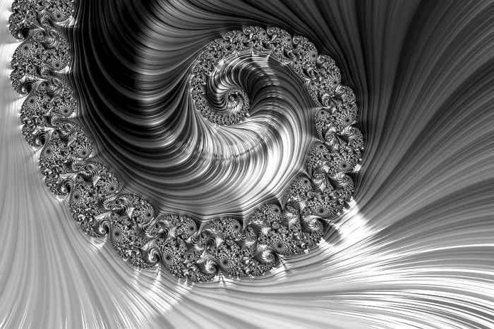 Gerahmter Druck : Monochromer Spiral - abstrakte computer-generierte Bild. Gerahmter Druck : Monochromer Spiral - abstrakte computer-generierte Bild.