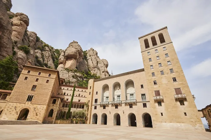 Gerahmter Druck : Kathedrale des Montserrat-Mönchstifts