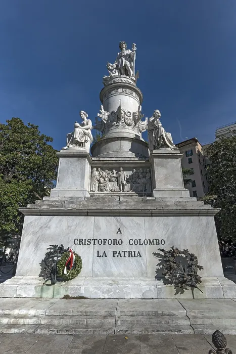Gerahmter Druck : Denkmalstatue von Christoph Kolumbus. Gerahmter Druck : Denkmalstatue von Christoph Kolumbus.