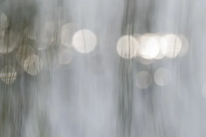 Gerahmter Druck : Am Morgen werden Lichter auf der Wasseroberfläche reflektiert.