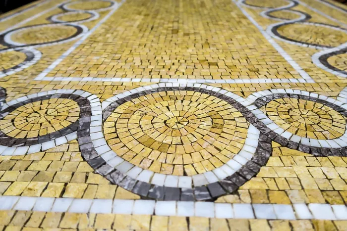 Gerahmter Druck : Mosaikstein-Texturboden Gerahmter Druck : Mosaikstein-Texturboden