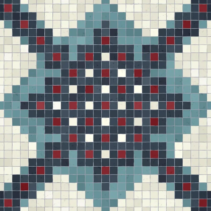 Gerahmter Druck : Mosaikstein-Teppich Gerahmter Druck : Mosaikstein-Teppich