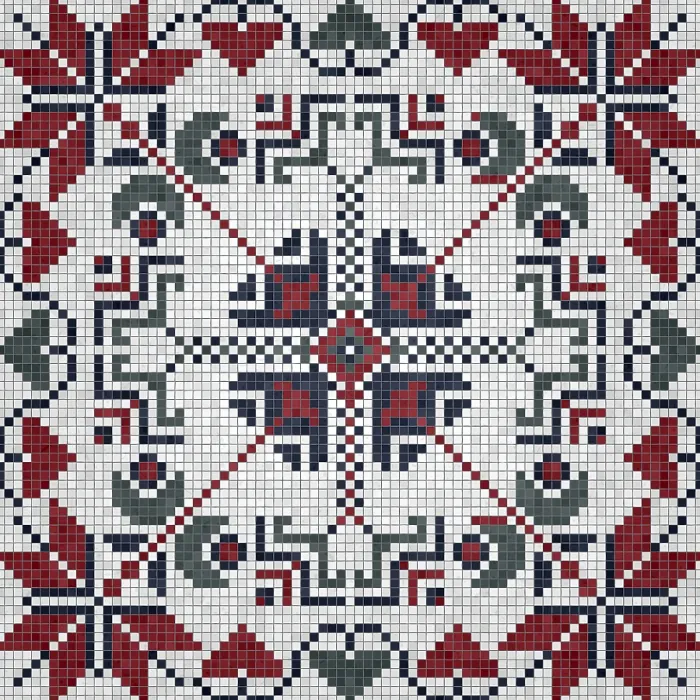 Gerahmter Druck : Mosaik-Steinplatten-Hintergrund, lückenloser Vektormuster. Gerahmter Druck : Mosaik-Steinplatten-Hintergrund, lückenloser Vektormuster.