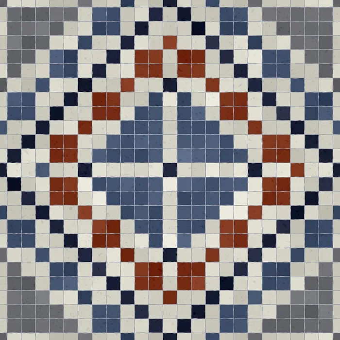Gerahmter Druck : Mosaik-Steinplatten-Hintergrund, lückenloser Vektormuster. Gerahmter Druck : Mosaik-Steinplatten-Hintergrund, lückenloser Vektormuster.