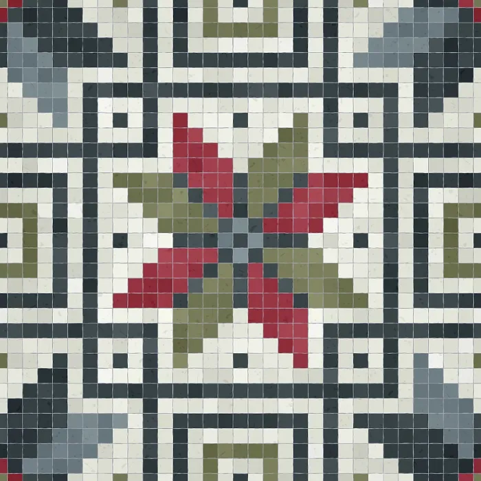 Gerahmter Druck : Mosaik-Steinplatten-Hintergrund, lückenloser Vektormuster. Gerahmter Druck : Mosaik-Steinplatten-Hintergrund, lückenloser Vektormuster.