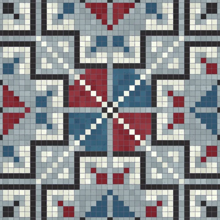 Gerahmter Druck : Mosaik-Steinplatten-Hintergrund, lückenloser Vektormuster. Gerahmter Druck : Mosaik-Steinplatten-Hintergrund, lückenloser Vektormuster.