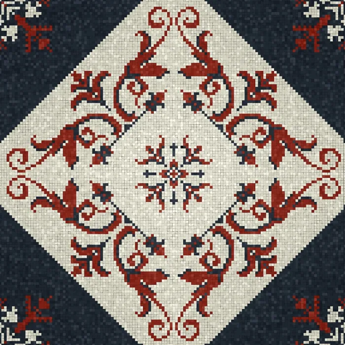 Gerahmter Druck : Mosaik-Steinplatten-Hintergrund, durchsichtiges Vektormuster. Gerahmter Druck : Mosaik-Steinplatten-Hintergrund, durchsichtiges Vektormuster.