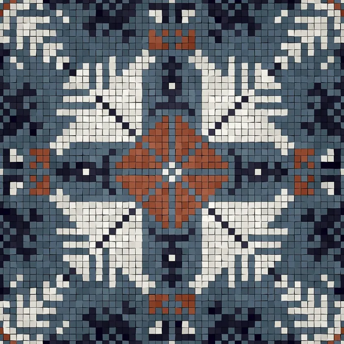 Gerahmter Druck : Mosaik-Steinplatten-Hintergrund, nahtloser Vektormuster. Gerahmter Druck : Mosaik-Steinplatten-Hintergrund, nahtloser Vektormuster.