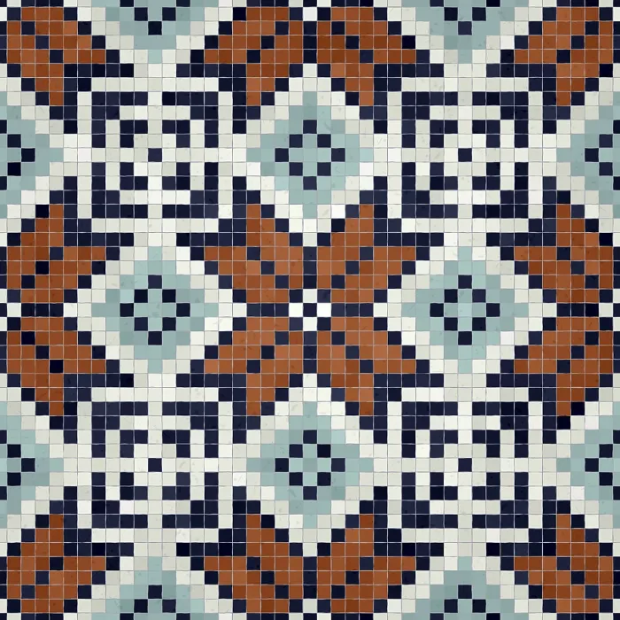 Gerahmter Druck : Mosaik-Steinplatten-Hintergrund, stückloses Vektormuster. Gerahmter Druck : Mosaik-Steinplatten-Hintergrund, stückloses Vektormuster.