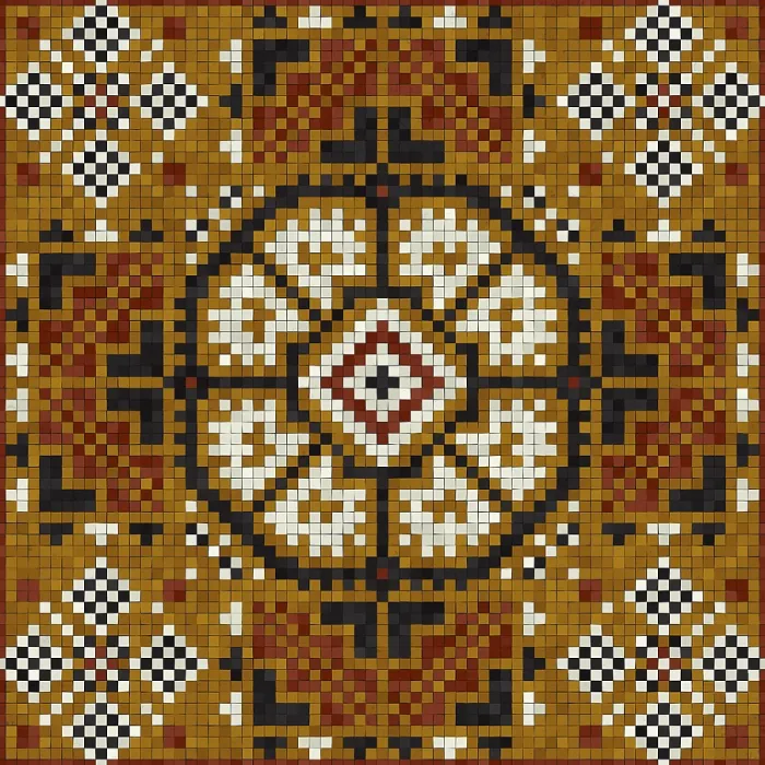 Gerahmter Druck : Mosaik-Steinplatten-Hintergrund, lückenloser Vektormuster. Gerahmter Druck : Mosaik-Steinplatten-Hintergrund, lückenloser Vektormuster.