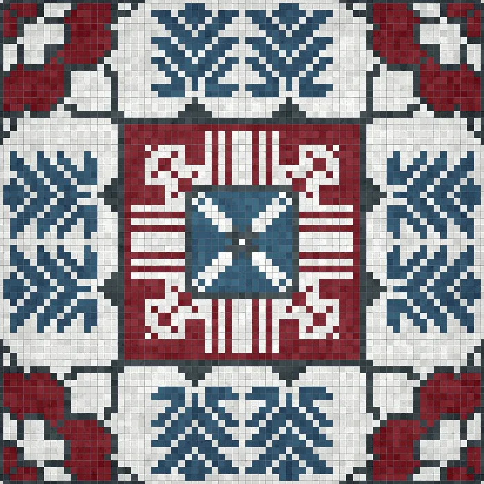 Gerahmter Druck : Mosaik-Steinplatten-Hintergrund, lückenloser Vektormuster. Gerahmter Druck : Mosaik-Steinplatten-Hintergrund, lückenloser Vektormuster.