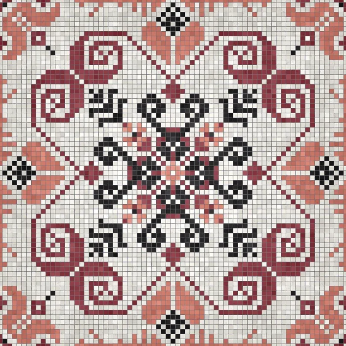 Gerahmter Druck : Mosaik-Steinplatten-Hintergrund, lückenloser Vektormuster. Gerahmter Druck : Mosaik-Steinplatten-Hintergrund, lückenloser Vektormuster.