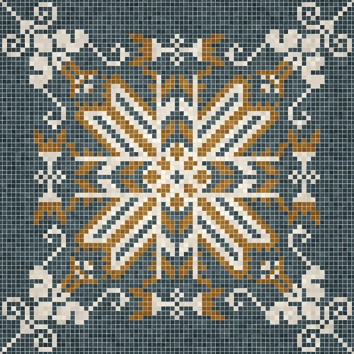 Gerahmter Druck : Mosaik-Steinplatten-Hintergrund, lückenloser Vektormuster. Gerahmter Druck : Mosaik-Steinplatten-Hintergrund, lückenloser Vektormuster.