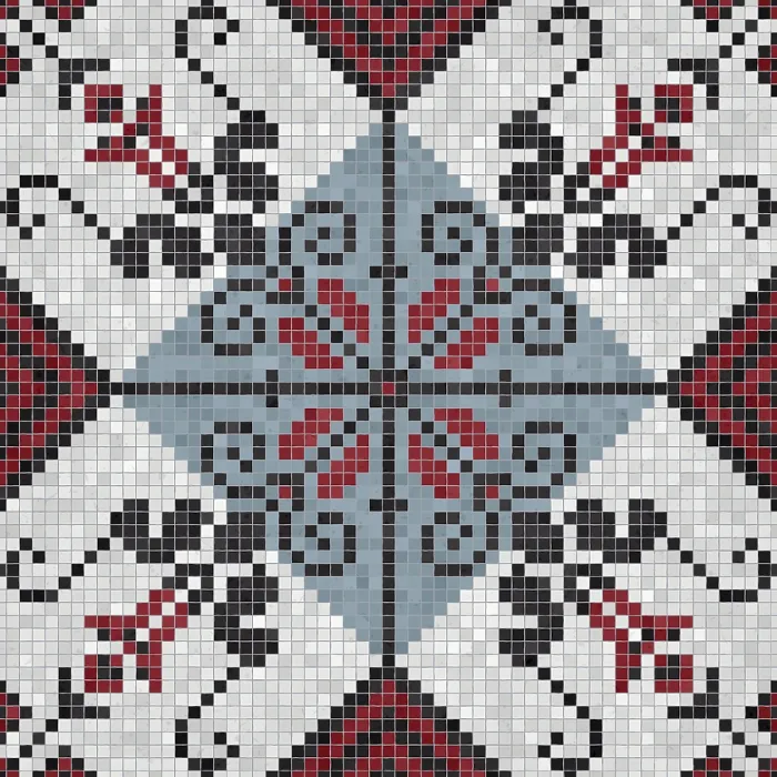 Gerahmter Druck : Mosaik-Steinplatten-Hintergrund, lückenloser Vektormuster. Gerahmter Druck : Mosaik-Steinplatten-Hintergrund, lückenloser Vektormuster.