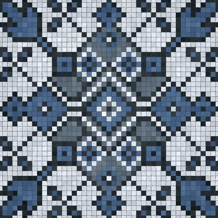 Gerahmter Druck : Mosaik-Steinplatten-Hintergrund, stückloses Vektormuster. Gerahmter Druck : Mosaik-Steinplatten-Hintergrund, stückloses Vektormuster.