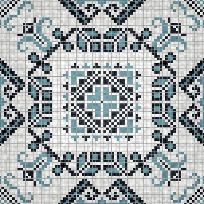 Gerahmter Druck : Mosaik-Steinplatten-Hintergrund, lückenloser Vektormuster. Gerahmter Druck : Mosaik-Steinplatten-Hintergrund, lückenloser Vektormuster.