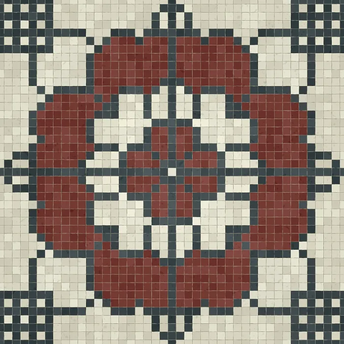 Gerahmter Druck : Mosaik-Steinplatten-Hintergrund, schweißloser Vektormuster.