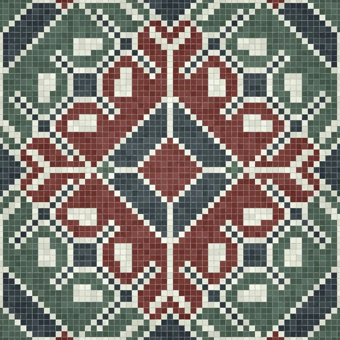 Gerahmter Druck : Mosaik-Steinplatten-Hintergrund, lückenloser Vektormuster.