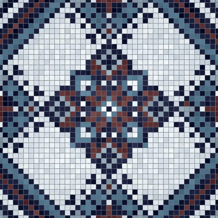 Gerahmter Druck : Mosaik-Steinplatten-Hintergrund, lückenloser Vektormuster. Gerahmter Druck : Mosaik-Steinplatten-Hintergrund, lückenloser Vektormuster.