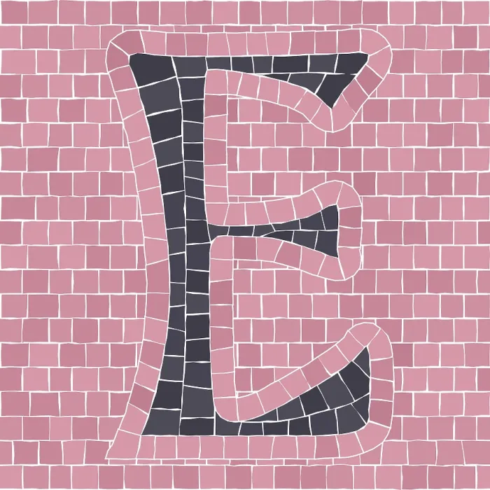 Gerahmter Druck : Mosaikfliesen-Buchstabe E in EPS 10, editierbare Vektorgrafik Gerahmter Druck : Mosaikfliesen-Buchstabe E in EPS 10, editierbare Vektorgrafik