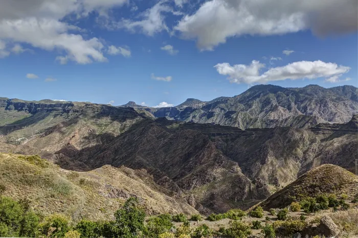 Gerahmter Druck : Berge der Caldera de Tejeda Gerahmter Druck : Berge der Caldera de Tejeda