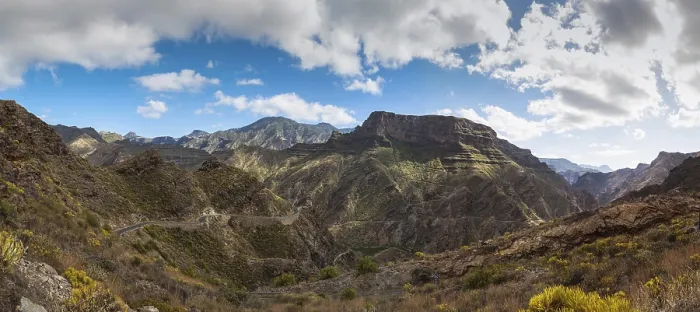 Gerahmter Druck : Berge der Caldera de Tejeda Gerahmter Druck : Berge der Caldera de Tejeda