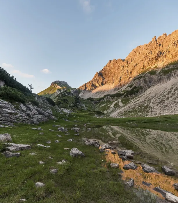 Gerahmter Druck : Berge im Abendlicht. Gerahmter Druck : Berge im Abendlicht.