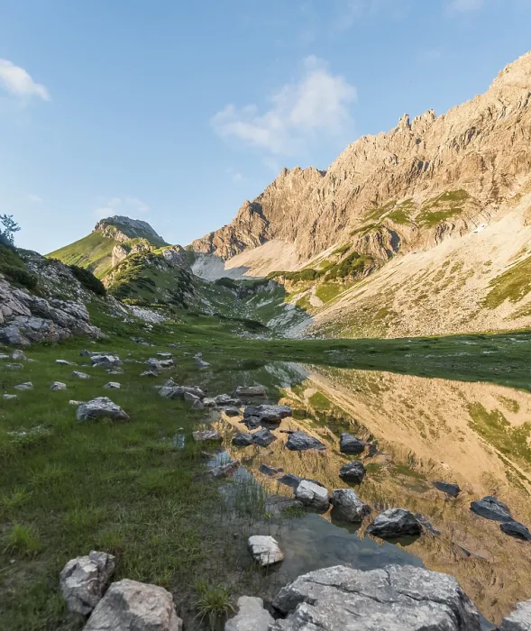Gerahmter Druck : Berge im Abendlicht. Gerahmter Druck : Berge im Abendlicht.