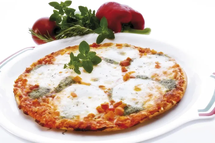 Gerahmter Druck : Mozzarella-Pizza Gerahmter Druck : Mozzarella-Pizza