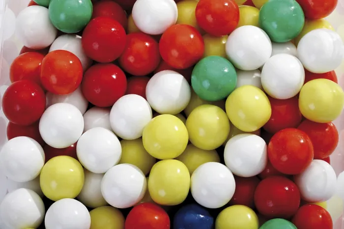 Gerahmter Druck : Farbige Gummibärchen, Vollformat. Gerahmter Druck : Farbige Gummibärchen, Vollformat.