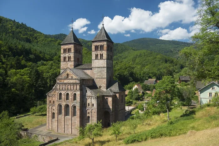 Gerahmter Druck : Kloster Murbach in Guebwiller Gerahmter Druck : Kloster Murbach in Guebwiller