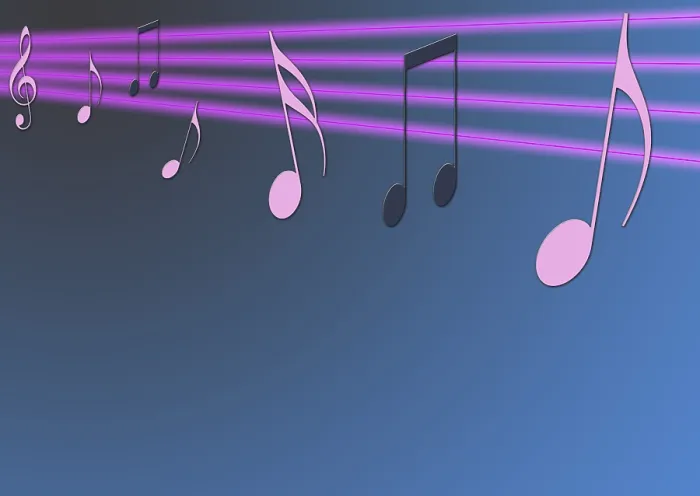 Gerahmter Druck : Musiknoten, Illustration. Gerahmter Druck : Musiknoten, Illustration.