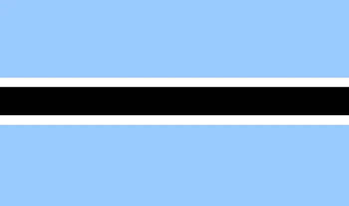 Gerahmter Druck : Die Nationalflagge von Botswana