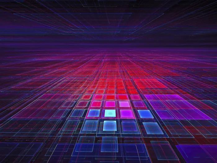 Gerahmter Druck : Neon leuchtende Gitter - abstrakte computer-generierte 3D-Illustration. Gerahmter Druck : Neon leuchtende Gitter - abstrakte computer-generierte 3D-Illustration.