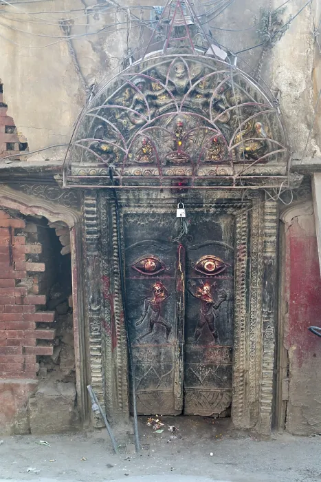 Gerahmter Druck : Nepal, Kathmandu, Tor. Gerahmter Druck : Nepal, Kathmandu, Tor.
